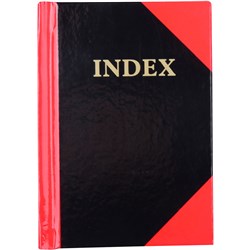 Cumberland A7 Indexed Gloss Red & Black 100 Leaf Notebook