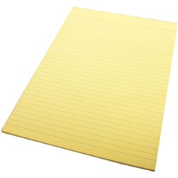 Quill Yellow A4 Lined Bond Pad