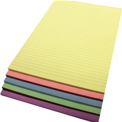 Quill A4 Lined Bank Assorted Colour Pads