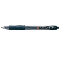 Pen Gel Pilot G2 Retractable 0.7mm Black