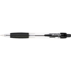 Office Choice Medium Black Retractable Ballpoint Pen