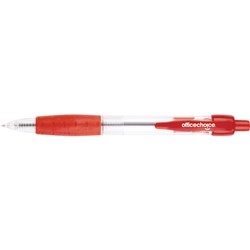 Office Choice Medium Red Retractable Ballpoint Pen