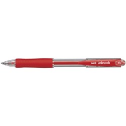 Pen Ballpoint Retractable Uniball Sn100 Laknock Fine Red