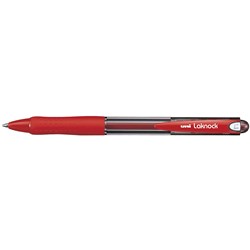 Pen Ballpoint Retractable Uniball Sn100 Laknock Medium Red