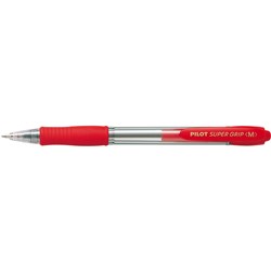 Pilot BPGP-10R Medium Red Supergrip Retractable Ballpoint Pen