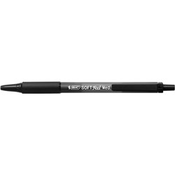 Bic Softfeel Retractable Medium Black Ballpoint Pen