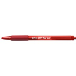 Bic Softfeel Retractable Medium Red Ballpoint Pen