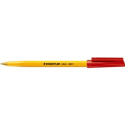 Staedtler Stick 430 Red Fine Ballpoint Pen