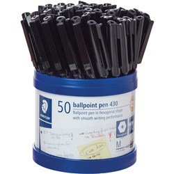 Staedtler Stick 430 Black Medium Ballpoint Pen