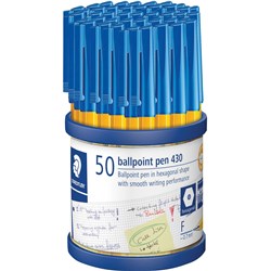 Staedtler Stick 430 Blue Fine Ballpoint Pen