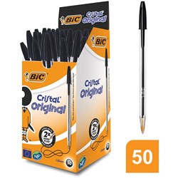 Bic Cristal Medium Black Ballpoint Pen