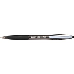 Bic Atlantis Black Retractable Ballpoint Pen