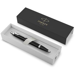 Pen Ballpoint Parker Im Laque Black Chrome Trim