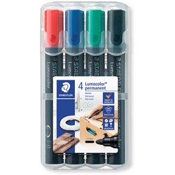 Staedtler Lumocolor 352 4 Assorted Bullet Permanent Marker