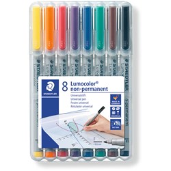 Staedtler Lumocolor 316 8 Assorted Fine Non-Permanent OHP Marker