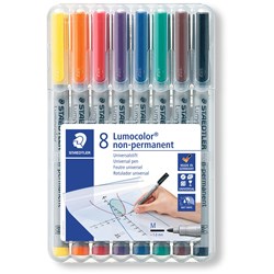 Staedtler Lumocolor 315 8 Assorted Medium Non-Permanent OHP Marker