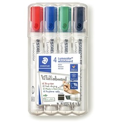 Staedtler Lumocolor 351B 4 Assorted Chisel Whiteboard Marker