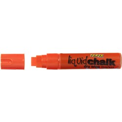 Texta Orange 15mm Jumbo Chisel Dry Wipe Liquid Chalk Marker