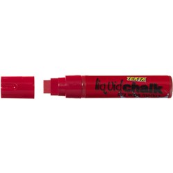 Texta Red 15mm Jumbo Chisel Dry Wipe Liquid Chalk Marker