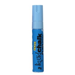 Texta Blue 15mm Jumbo Chisel Dry Wipe Liquid Chalk Marker