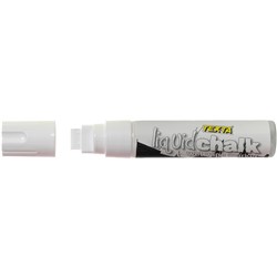 Texta White 15mm Jumbo Chisel Wet Wipe Liquid Chalk Marker