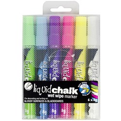 Texta Assorted 4.5mm Bullet Wet Wipe Liquid Chalk Marker