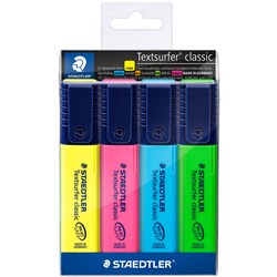 Staedtler Textsurfer Classic Wallet 4 Assorted Highlighter