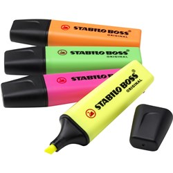 Stabilo Boss Wallet 4 Assorted Highlighters