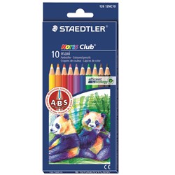 Staedtler Noris Club Maxi Learner Coloured Pencil - 10 Assorted