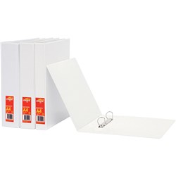 Office Choice A4 2 D Ring 25mm 100% Recycled White Insert Binder