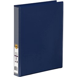 Marbig A4 Blue 4 D Ring 25mm Enviro Insert Binder