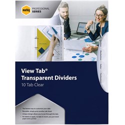 Dividers A4 View Tab 10 Tab Clear