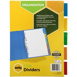 Dividers A4 Insertable Board 5 Tab