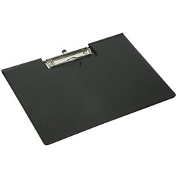 A4 Black PVC Landscape Clipfolder