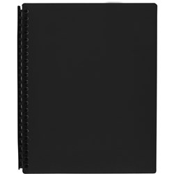 Black A4 Refillable 20 Pocket Display Book