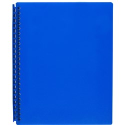 A4 Blue 20 Pocket Refillable Display Book