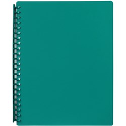 A4 Green 20 Pocket Refillable Display Book