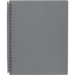 A4 Grey 20 Pocket Refillable Display Book