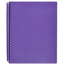 Purple A4 Refillable 20 Pocket Display Book