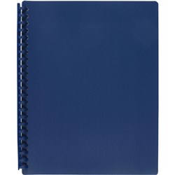 A4 Navy Blue 20 Pocket Refillable Display Book