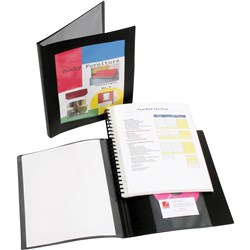 Book Display A4 Refillable Professional Series With Frame Black