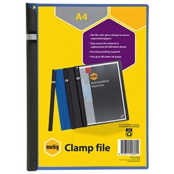 File Clamp Marbig A4 Blue