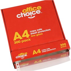 Office Choice Sheet Protectors A4 Copy safe Low Glare