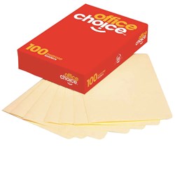 Office Choice Foolscap Buff Manilla Folders
