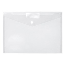 A4 Clear Button Document Wallets