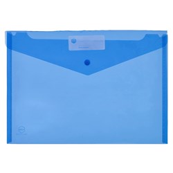 Wallet Doculope Polyprop A4 W/button Blue