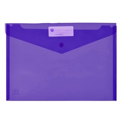 Wallet Doculope Polyprop A4 W/button Purple