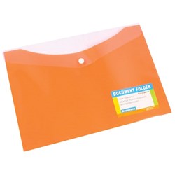 Wallet Document Tropical Push Button A4 Mango
