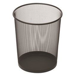 Esselte Metal Mesh Waste Bin Black 10 Litre