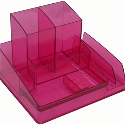 Italplast Tint Pink Desk Organiser